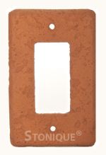 Stonique® Single Decora Plate Cover in Terra Cotta